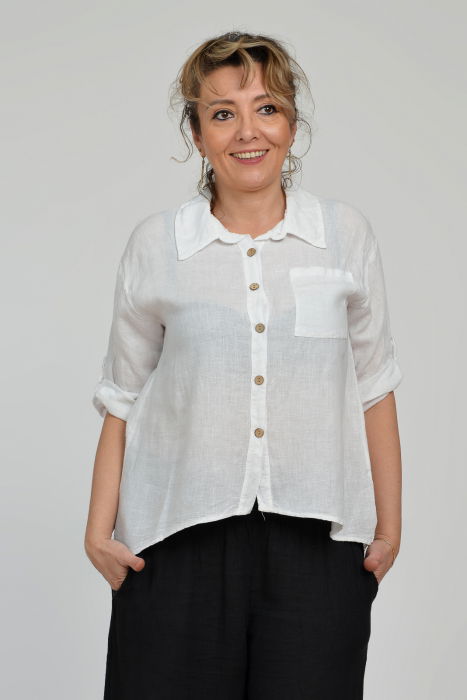 Camasă In Shopika Albă | Eleganță Naturală