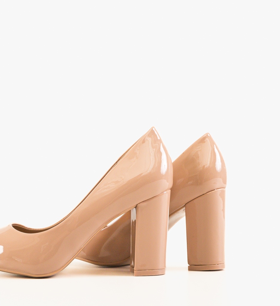 Pantofi Nude Eleganți cu Toc | Mendoza - imagine 6