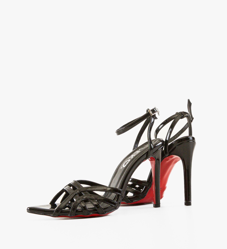 Sandale cu toc Nynny Negre - Eleganță și Stil - imagine 4