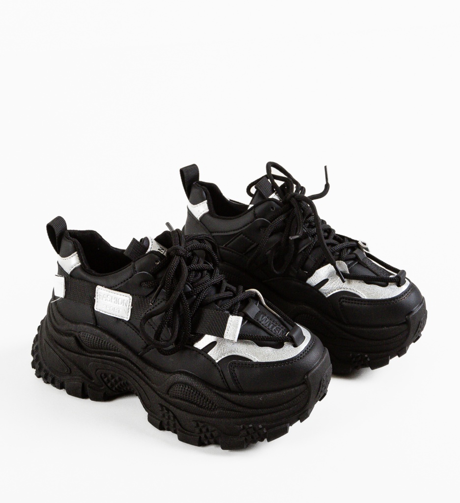 Sneakers Dama Belmos Negri | Confort și Stil Urban - imagine 6
