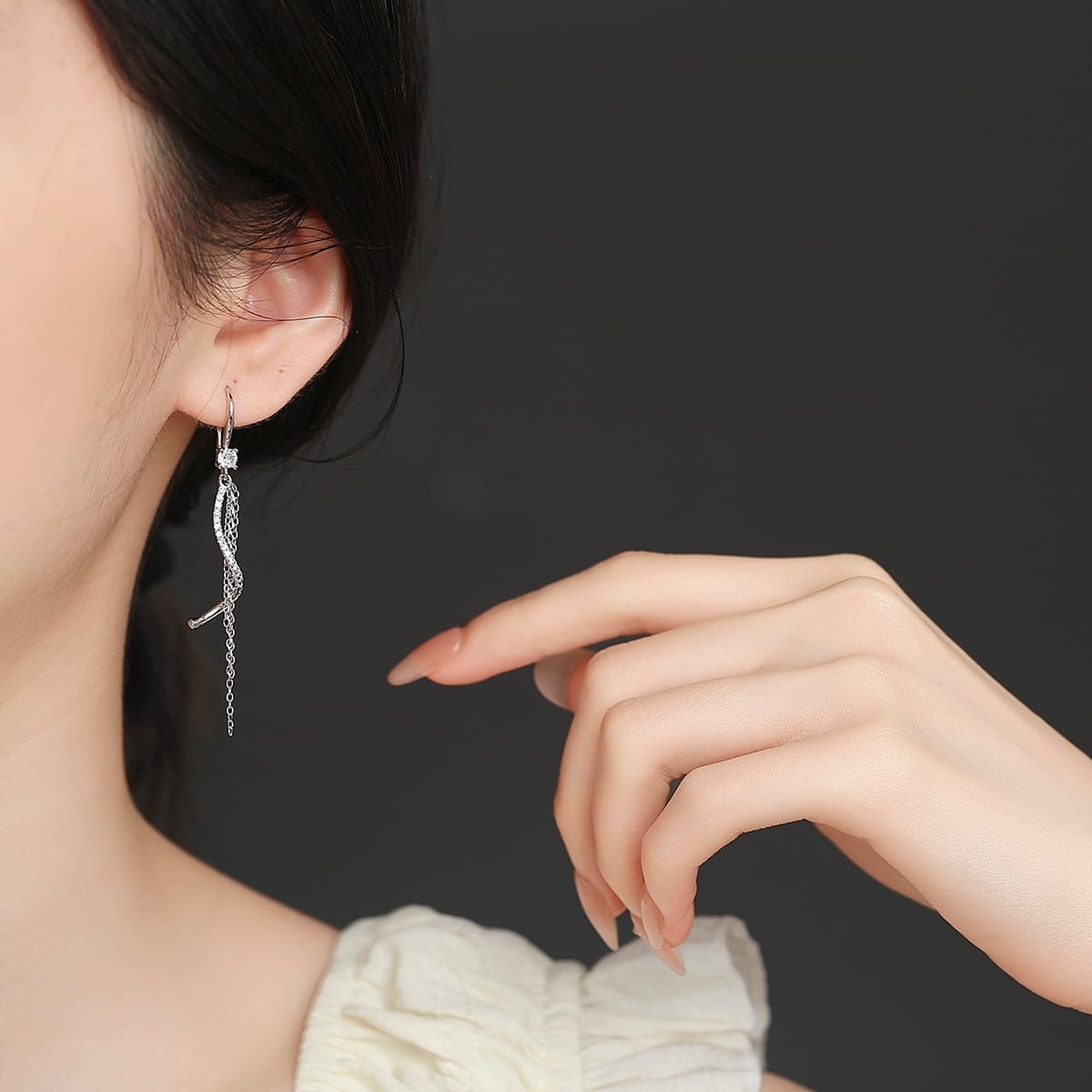 Cercei Argint cu Pietre | Delis Elegance - imagine 2