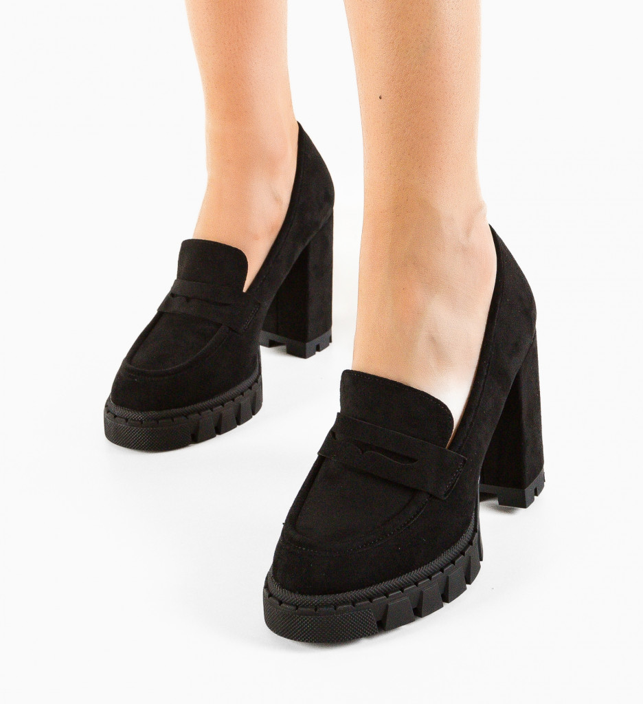 Pantofi Vann Negri cu Toc Eleganți - imagine 2
