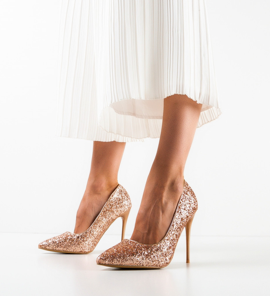 Pantofi cu Toc Samiya Bronze | Eleganță Asigurată - imagine 2