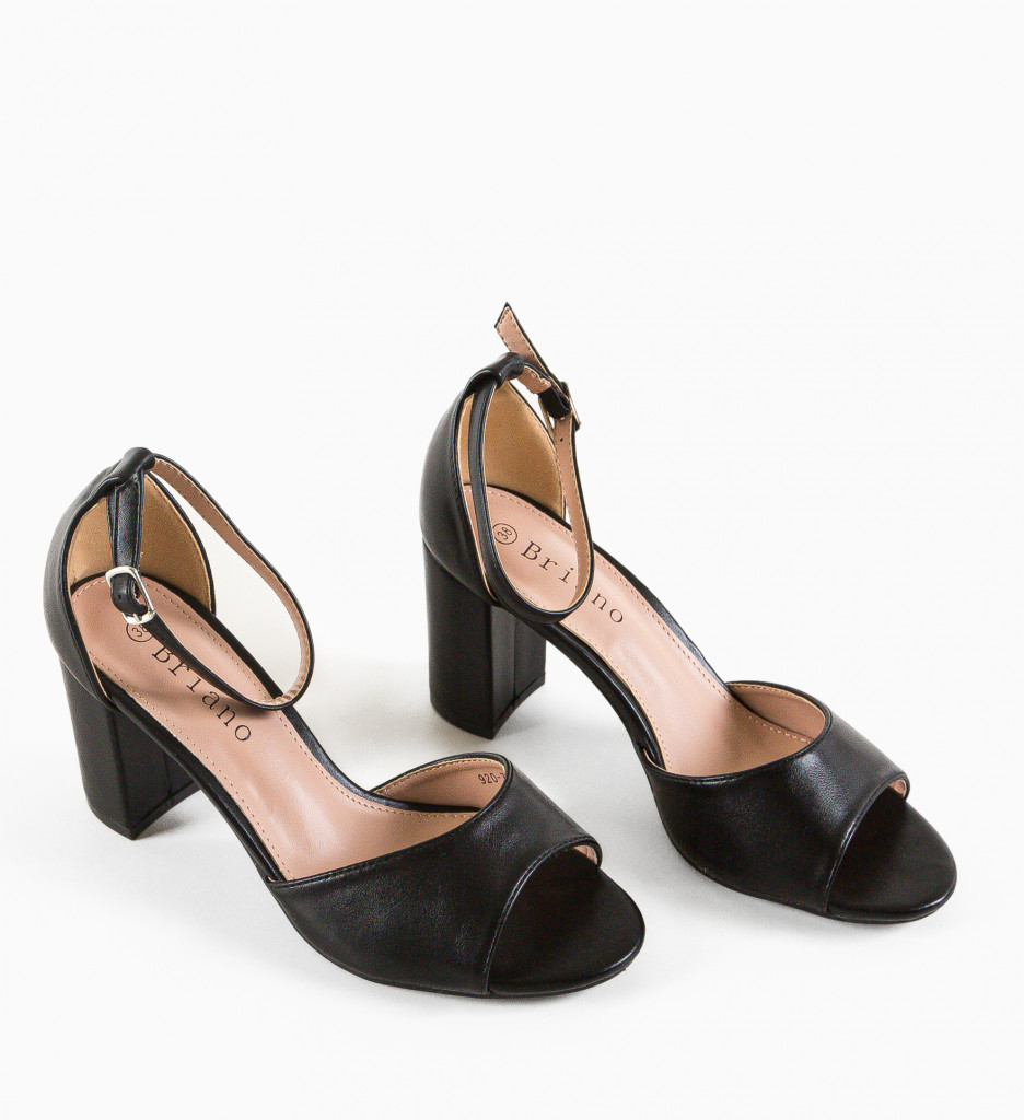 Sandale Magali Negre cu Toc - Eleganță Feminină - imagine 7