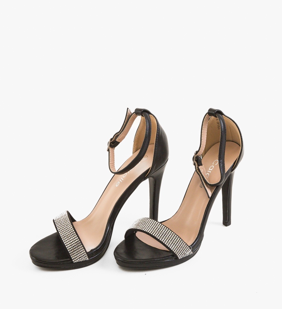Sandale cu Toc Susie Negre | Eleganță și Stil - imagine 5