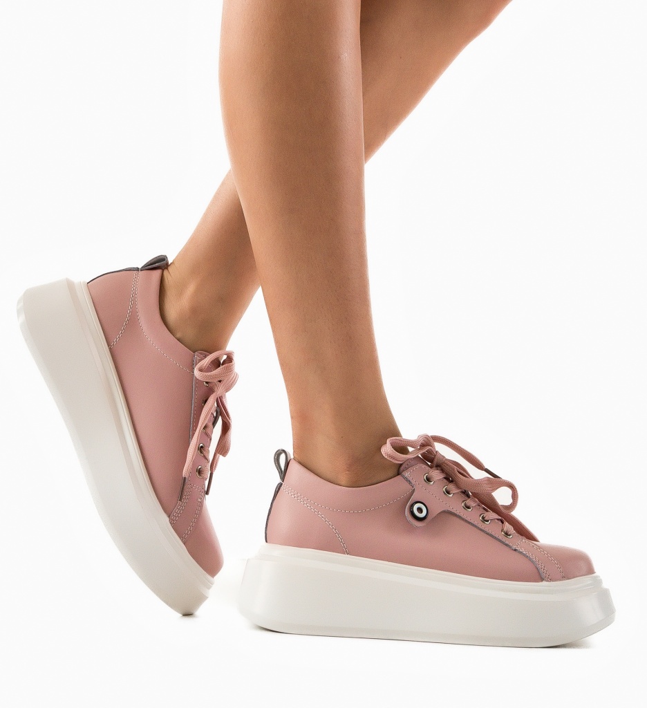 Pantofi Casual Nuandre Roz - Confort și Stil - imagine 3