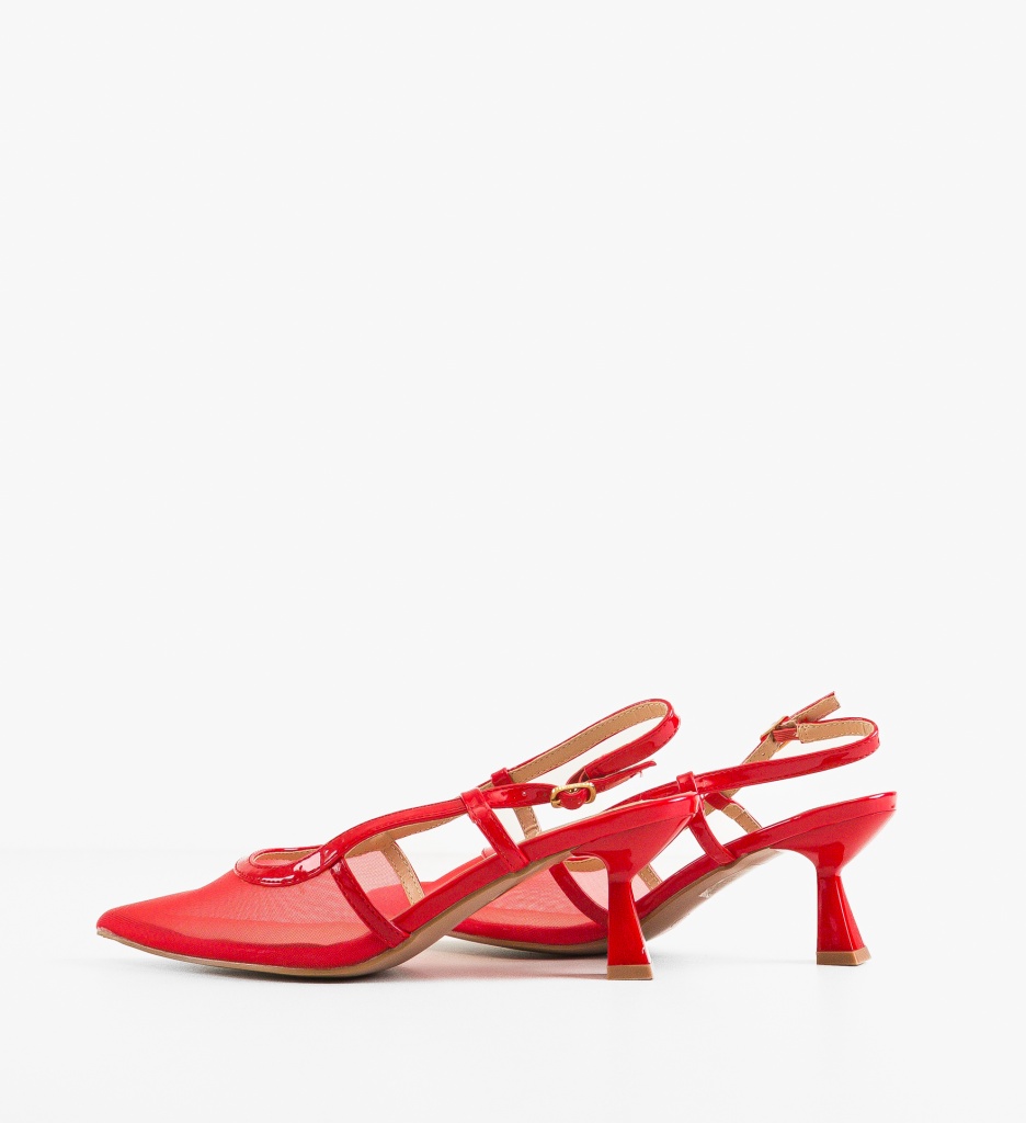 Pantofi Dama Rosii cu Toc Laure - Eleganță și Stil - imagine 5