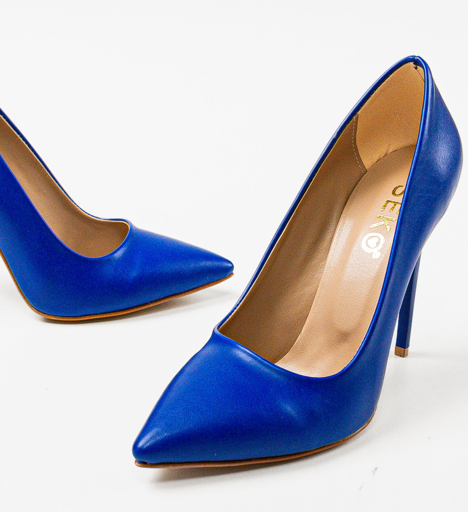 Pantofi Rytorya Albastri cu Toc Eleganți - imagine 5