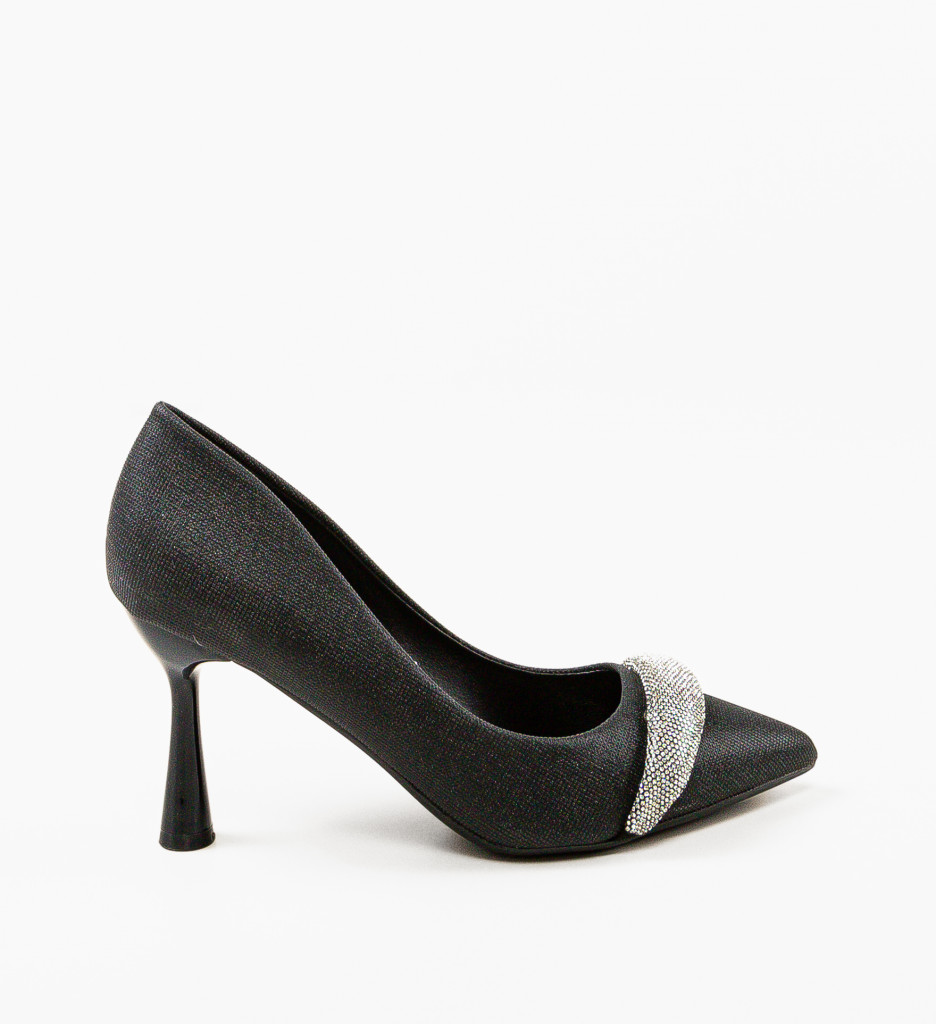 Pantofi Kadar Negri cu Toc Eleganți - imagine 4