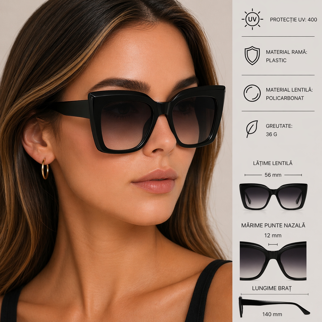 Picadili Ochelari Soare Femei UV Protection - imagine 5
