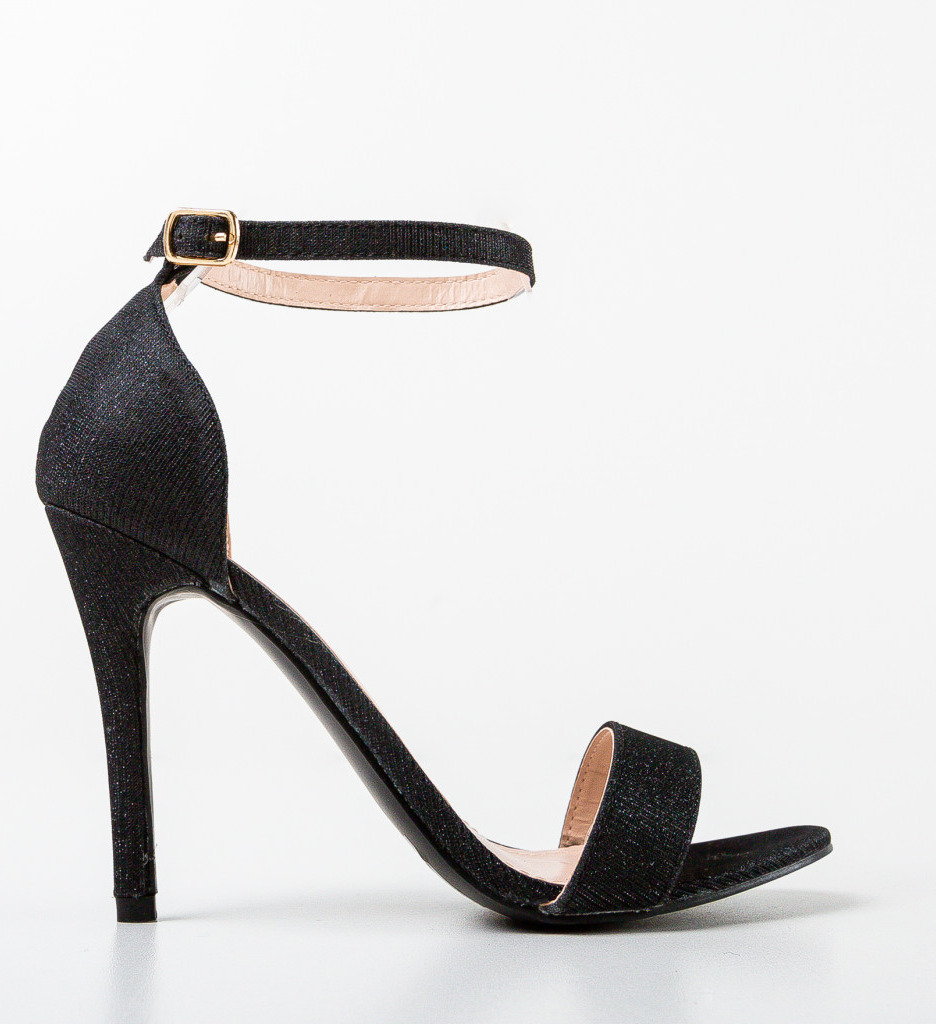 Sandale cu Toc Negre Elegante - Stil Premium - imagine 4