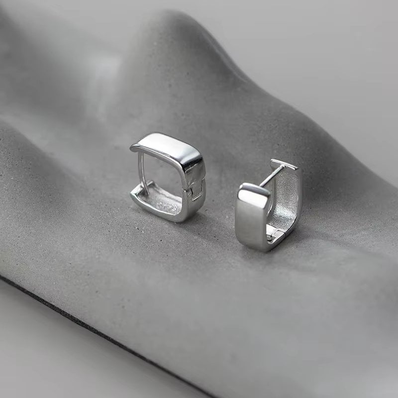 Cercei Argint 925 Delis Patrat | Eleganta Garantata - imagine 3