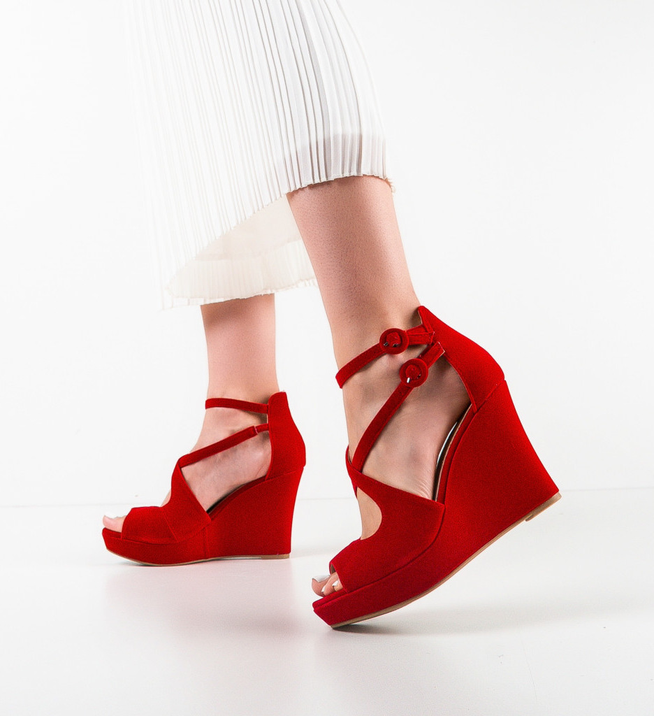 Platforme Dama Roj Rosii | Stil și Eleganță - imagine 3