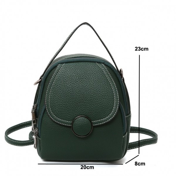 Rucsac dama Genila GT371, verde, versatil si compact - imagine 3