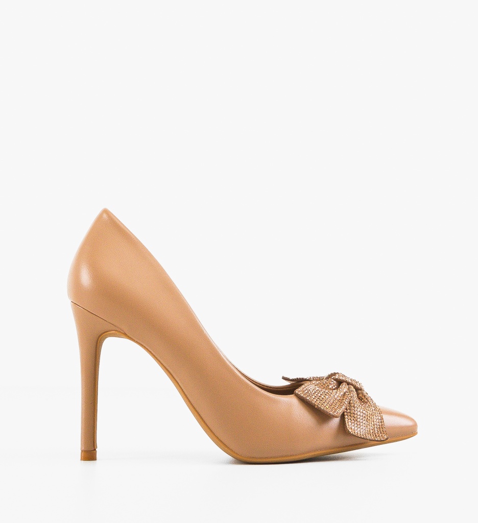 Pantofi cu Toc Bird Nude | Eleganță Maximă - imagine 5