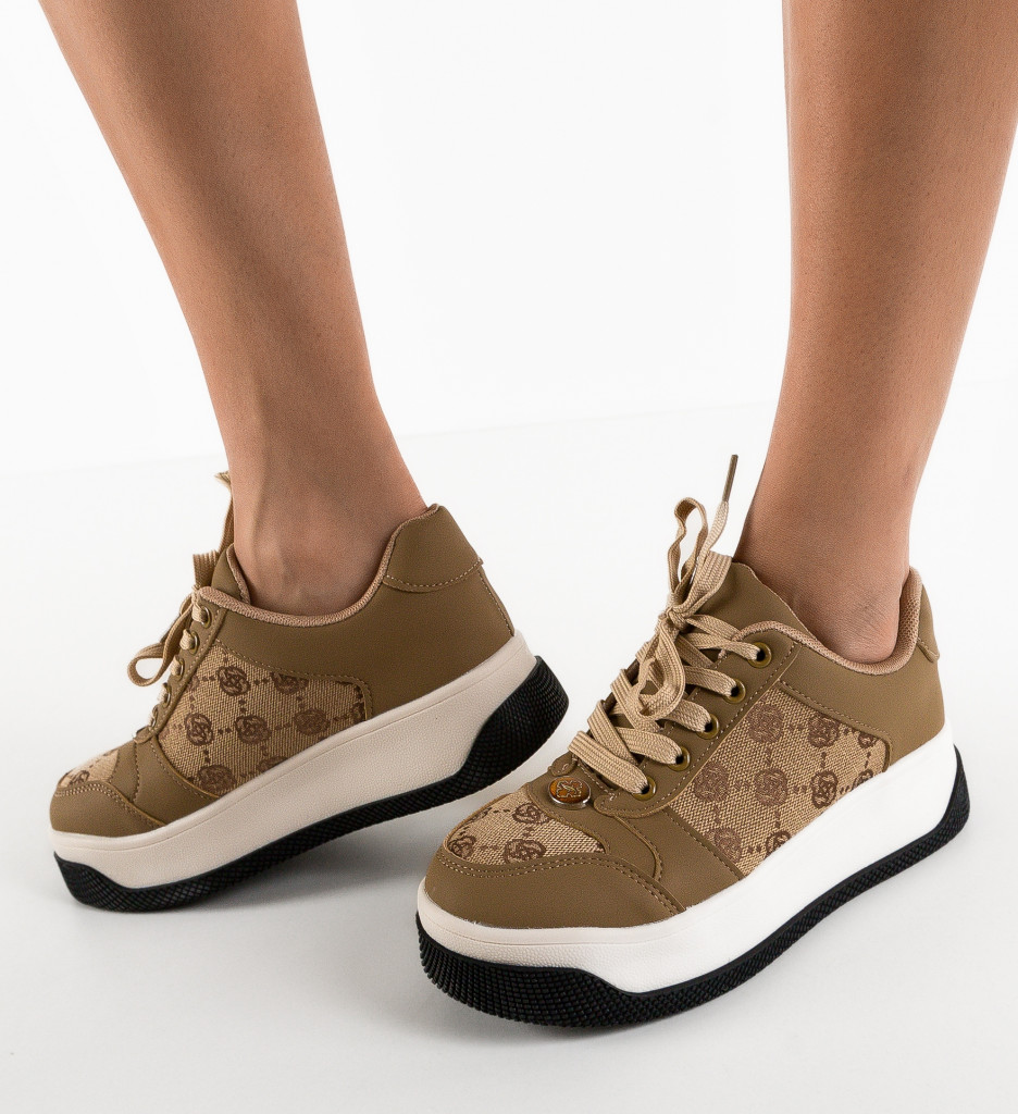 Sneakers Dama Guett Khaki | Confort Urban - imagine 4