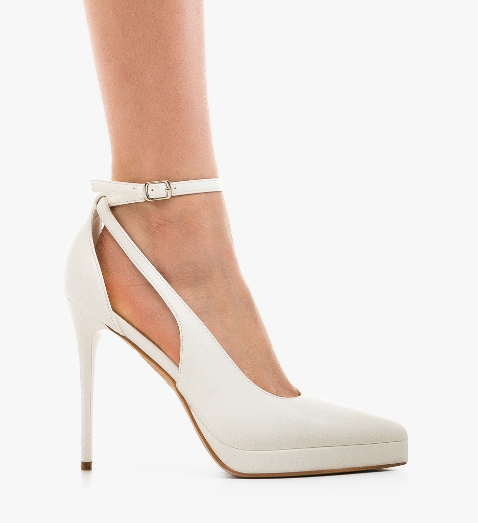 Pantofi dama Mullen Albi | Eleganță și Stil - imagine 3