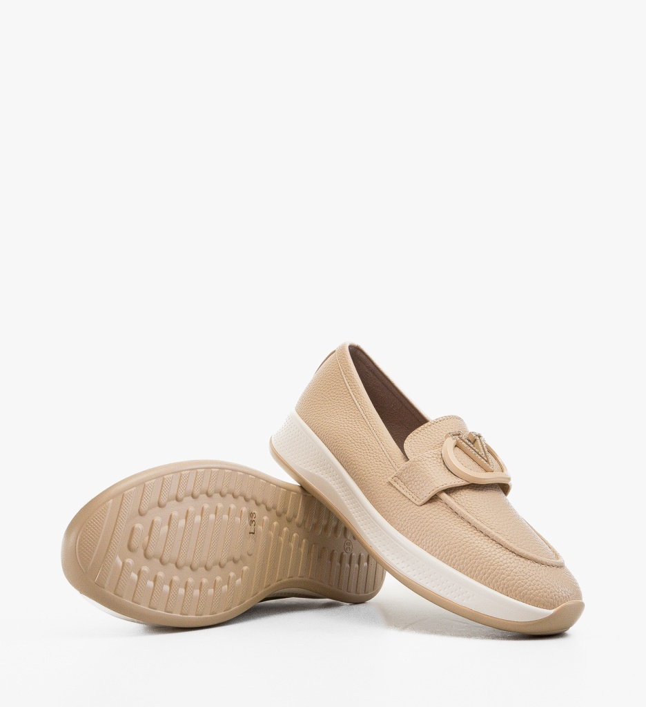 Pantofi Casual Dama Bej Verena - Confort Stilat - imagine 4