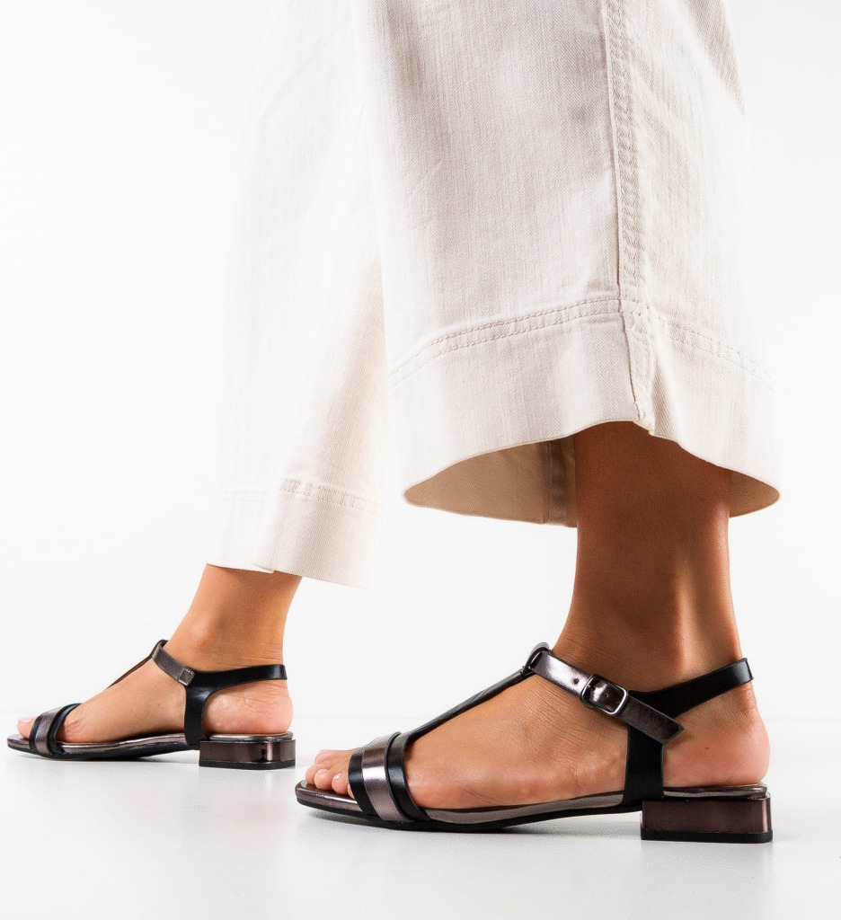 Sandale Dama Suman Negre | Eleganță și Confort