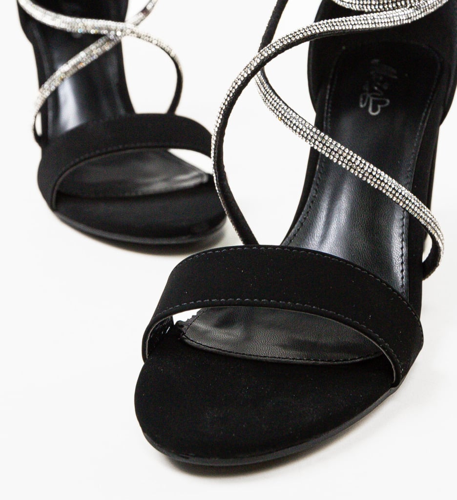 Sandale cu toc Pepper Negre | Eleganță și Stil - imagine 10