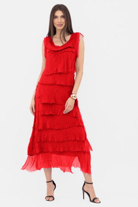 Rochie Rosie cu Volane Shopika | Eleganță Asigurată