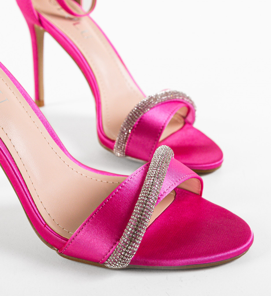 Sandale Daddy Fuchsia cu Toc Elegant - imagine 13