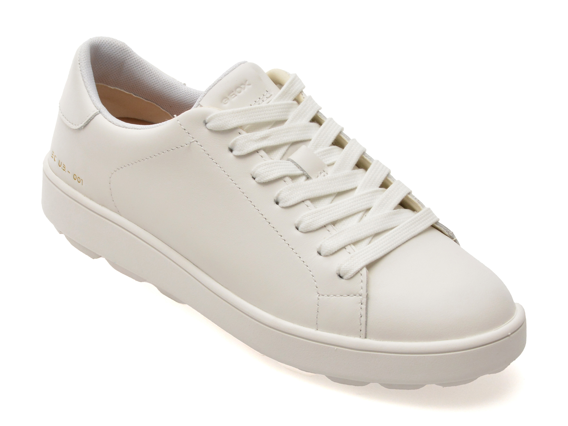 Pantofi sport Geox albi din piele naturală