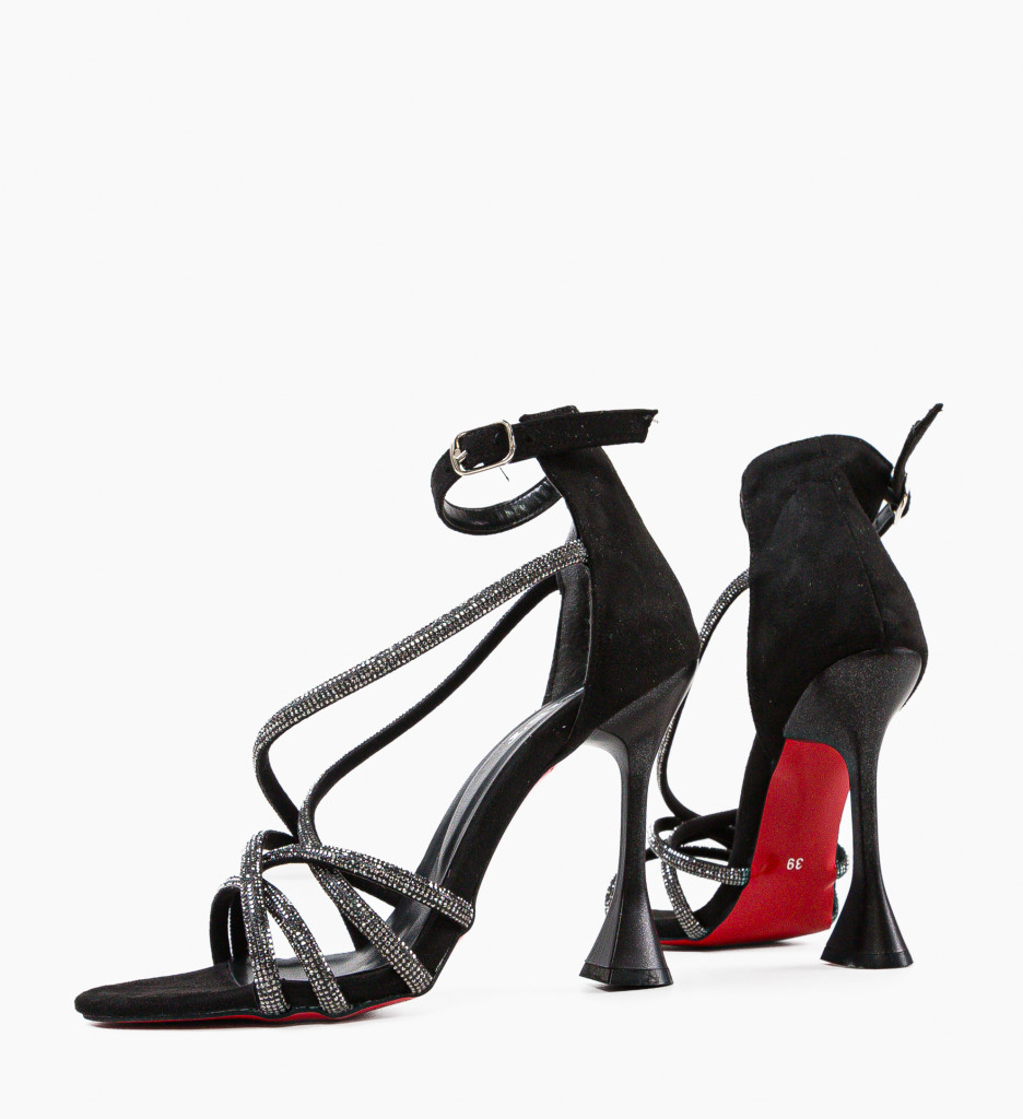 Sandale Kabaz Negre cu Toc Elegante - imagine 7