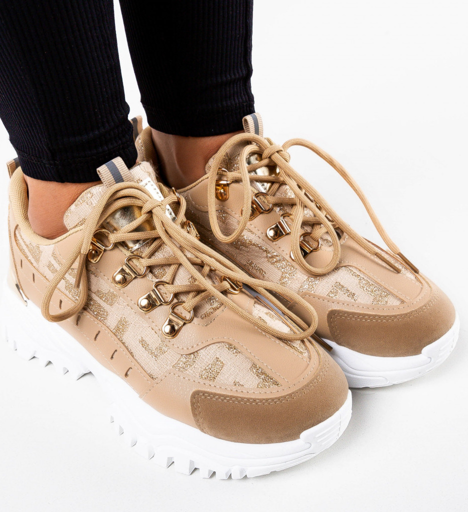 Sneakers Dama Huff Khaki | Confort & Stil - imagine 4