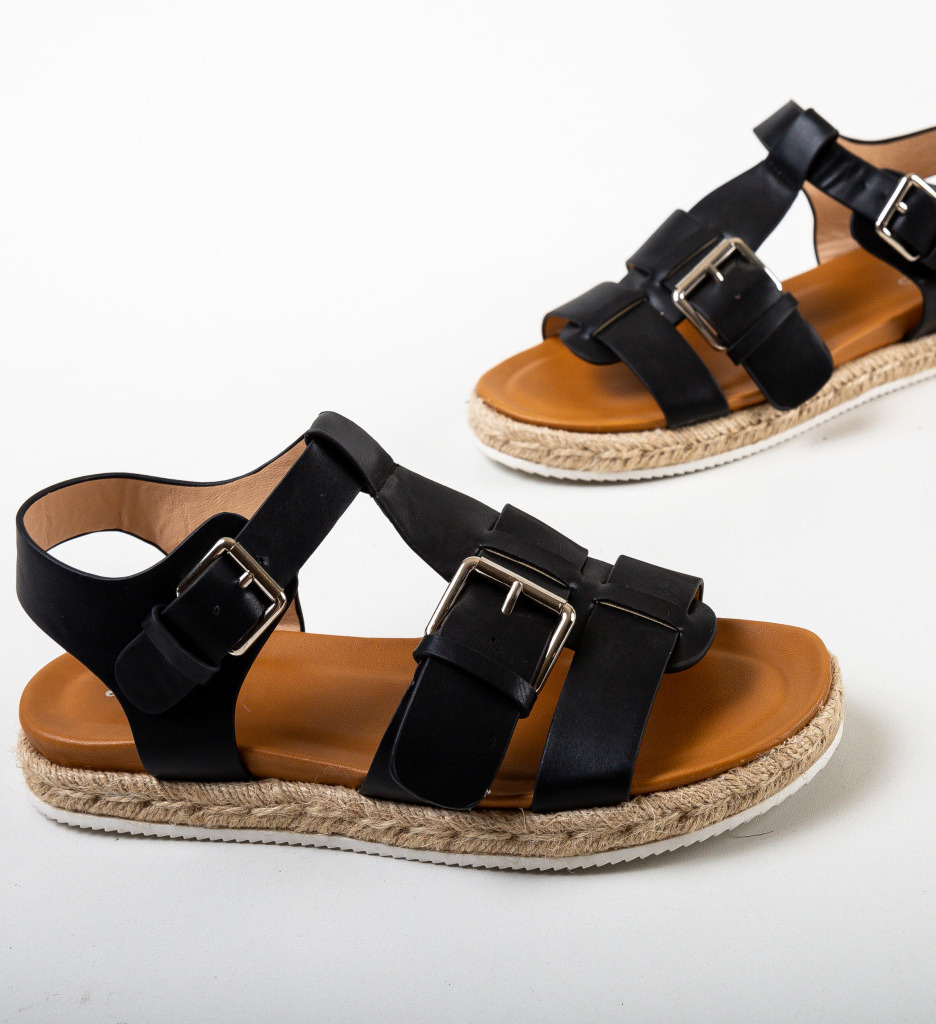 Sandale Hurst Negre | Eleganță și Confort Vară - imagine 7