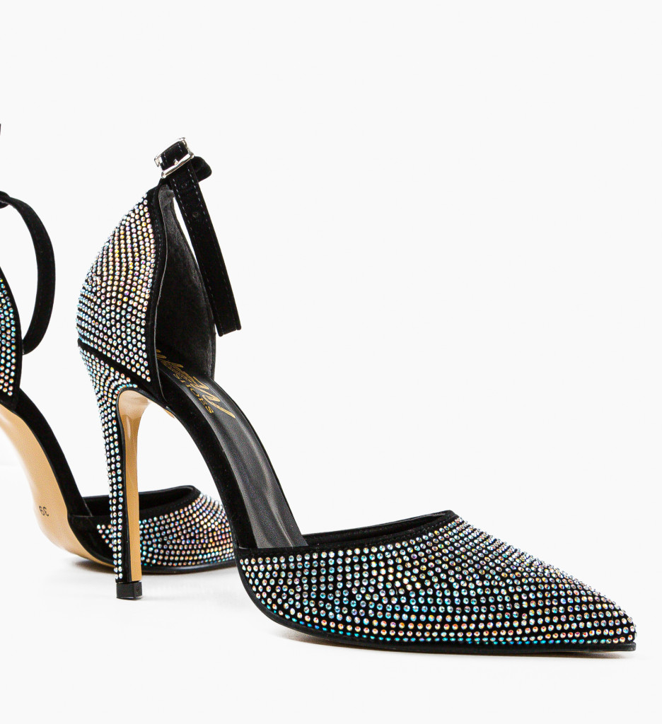 Pantofi Dama Uzinan Negri cu Toc Eleganți - imagine 9