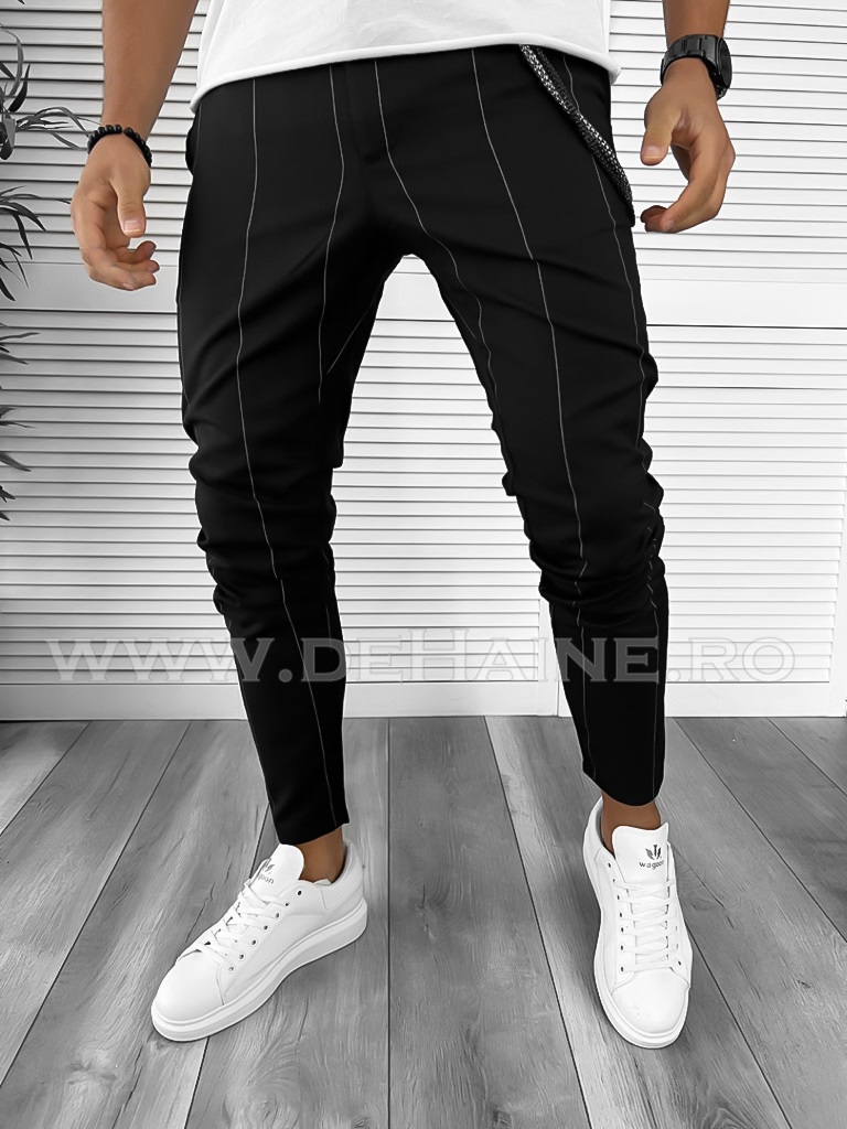 Pantaloni Casual Barbati Negri | Confort & Stil