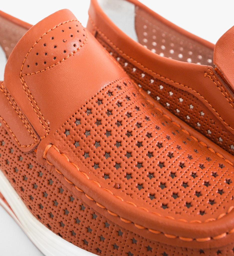Pantofi Casual Portocalii Confort Bicaz - imagine 5