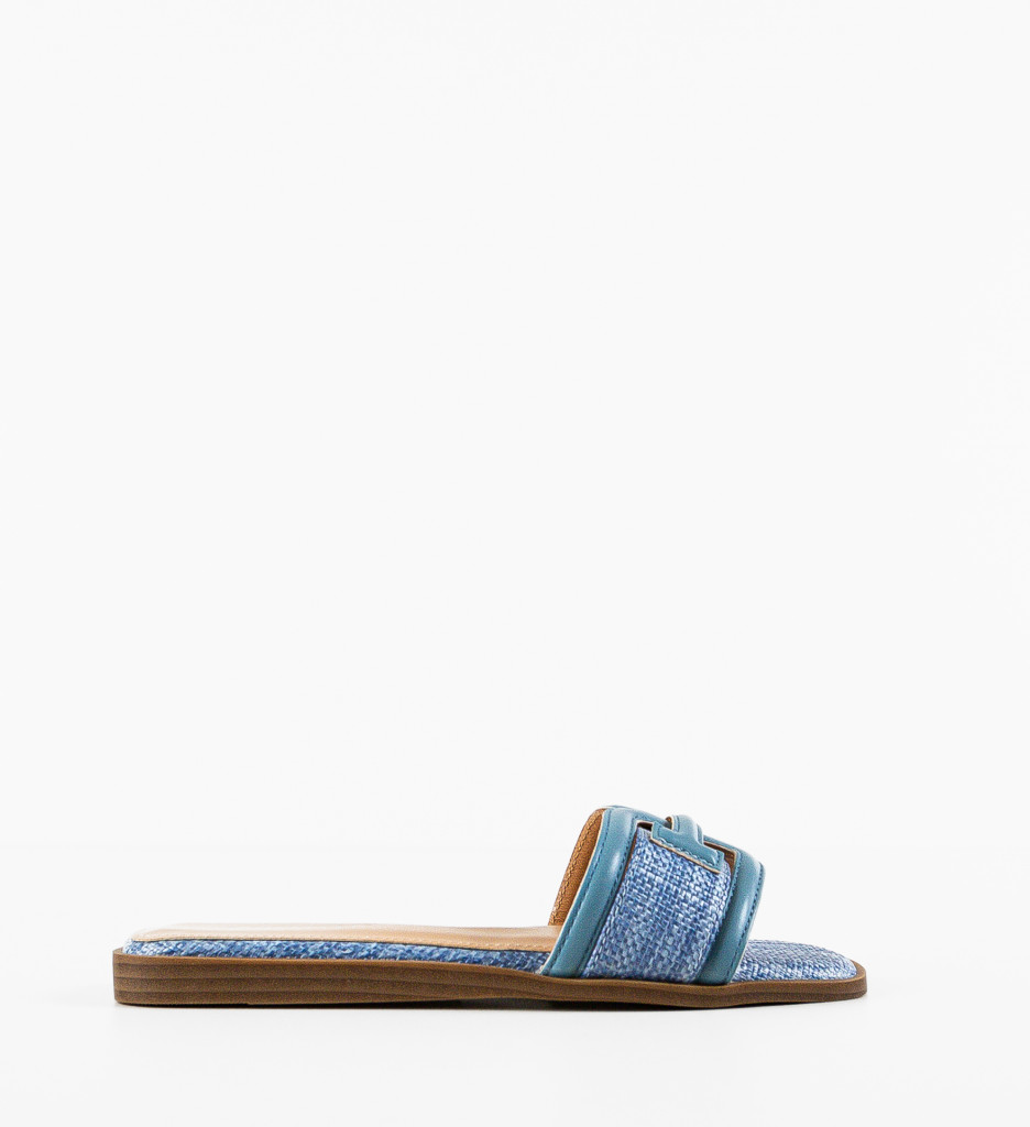 Papuci Dama Stomp Albastri - Confort & Stil - imagine 3