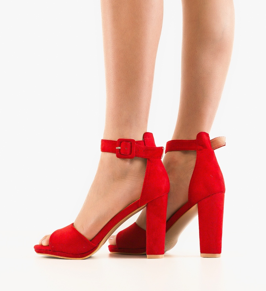 Sandale Rosii cu Toc Ghideci | Eleganță Maximă - imagine 2