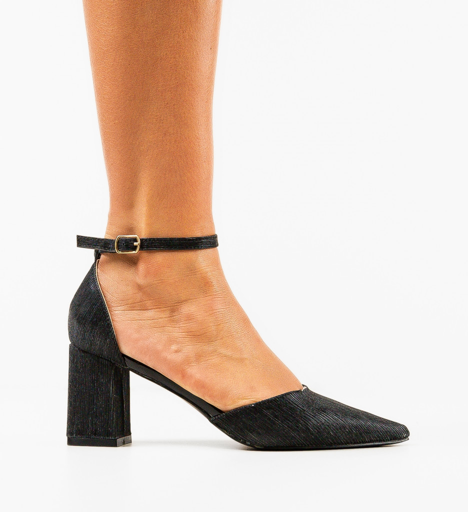 Pantofi Sedef Negri cu Toc - Eleganță Asigurată - imagine 4