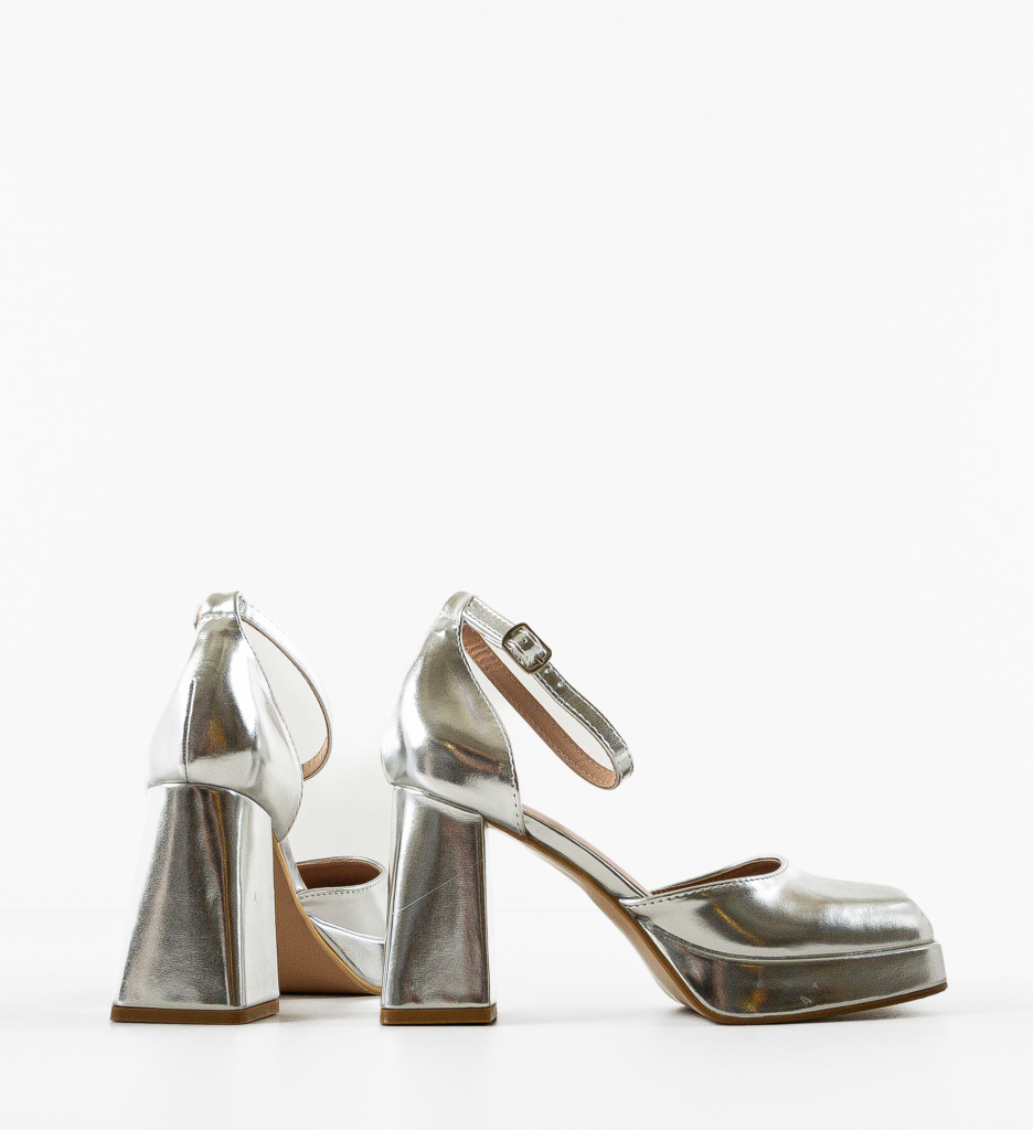Pantofi Kausar Argintii - Eleganta la Fiecare Pas - imagine 5