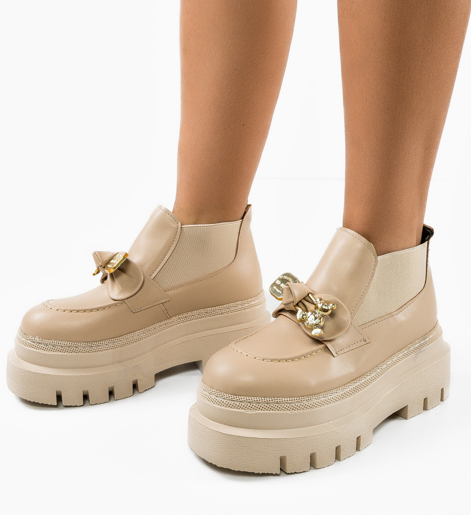 Pantofi Casual Bearya Bej - Confort și Stil Zilnic - imagine 3