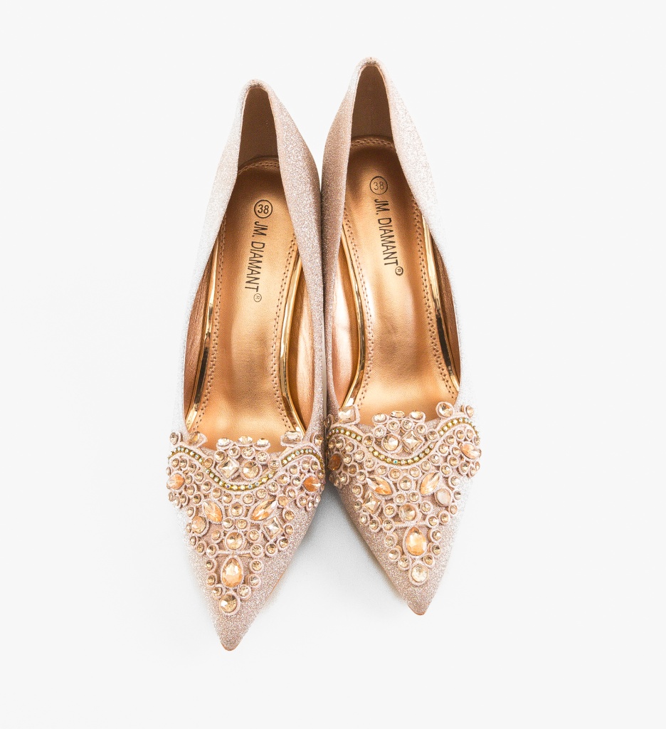 Pantofi Stiletto Dama Laurie Aurii - Eleganță Premium - imagine 5