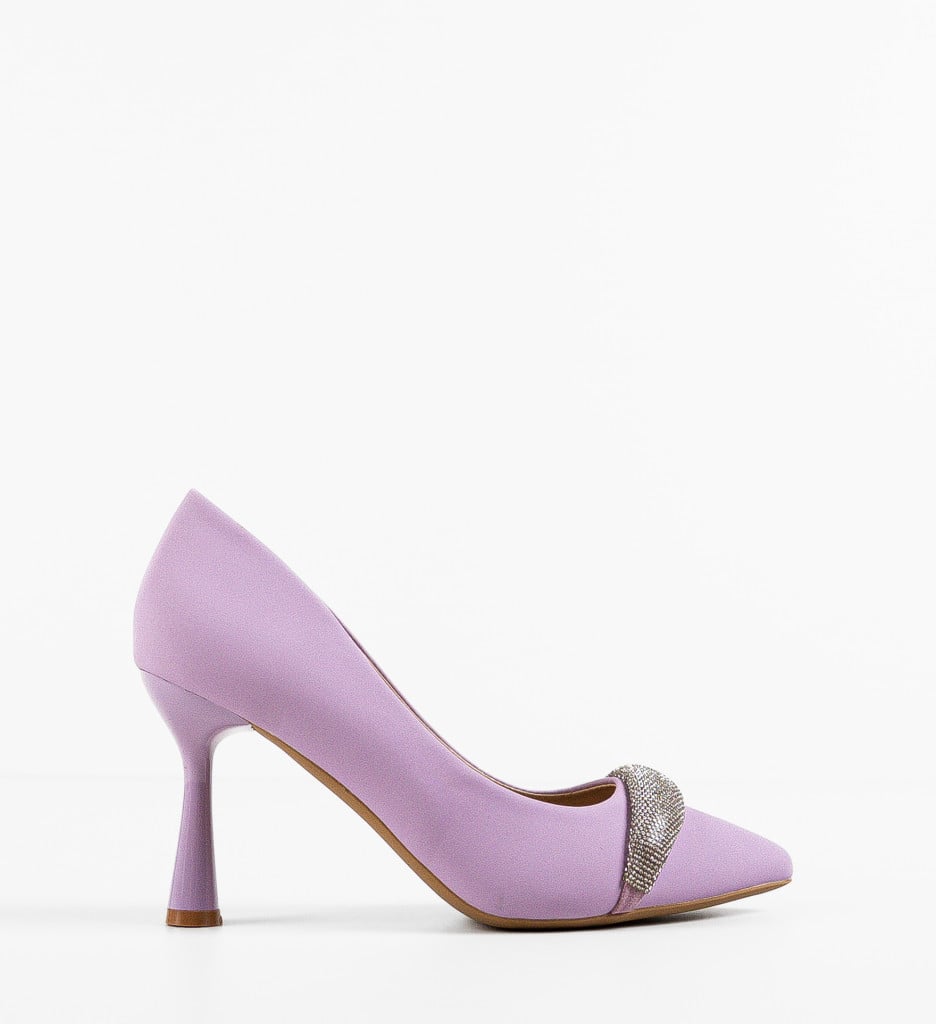 Pantofi dama Kadar Mov eleganți cu toc - imagine 9