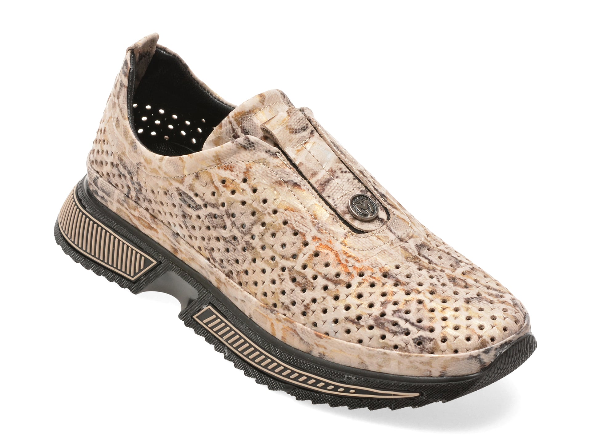 Pantofi sport IMAGE gri din piele naturală