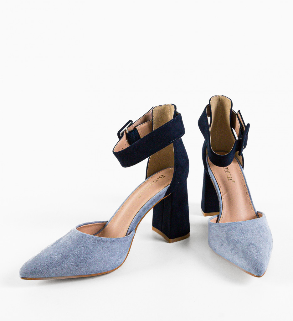 Pantofi cu Toc Albastri Ramzam - Eleganți și Moderni - imagine 7