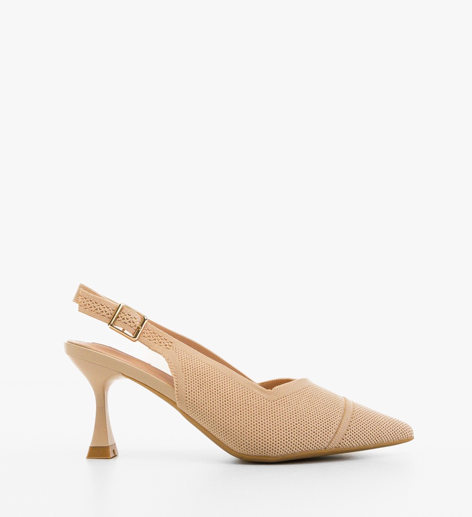 Pantofi Dama Aadam Nude cu Toc Eleganți - imagine 7
