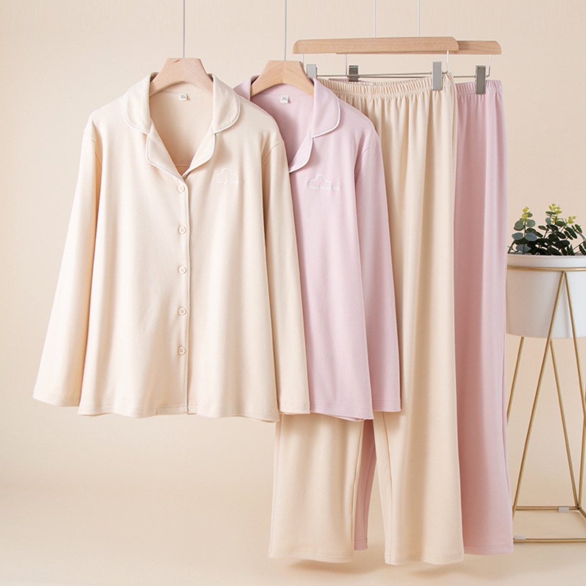 Pijama Dama Happy Day Delis | Crem Confortabil - imagine 3