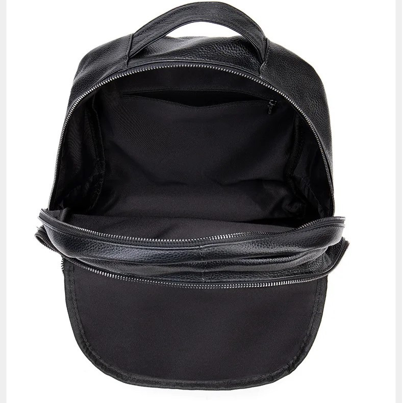 Rucsac unisex Delis Jorah GT2732 din piele naturala, Negru - imagine 2