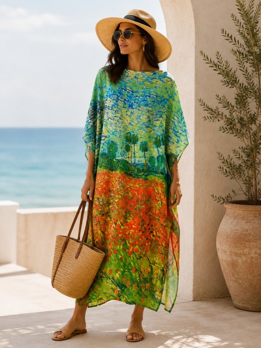 Rochie Poncho Mătase | Eleganță Shopika - imagine 2