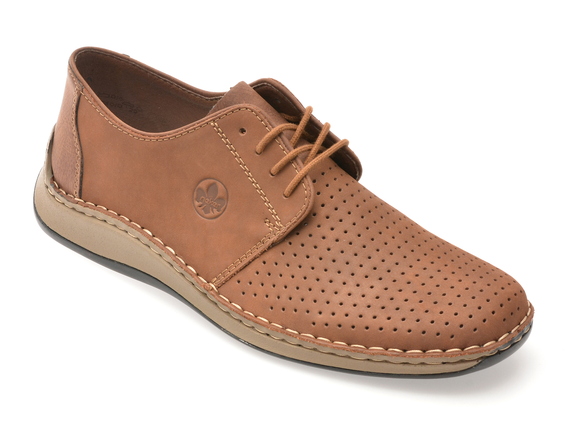 Pantofi RIEKER maro din piele - Confort premium