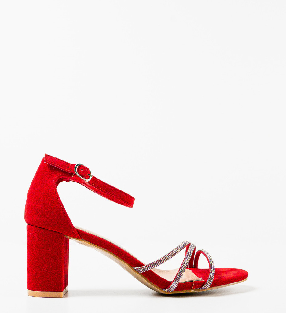 Sandale Dama Rosii cu Toc - Eleganță Asigurată - imagine 4