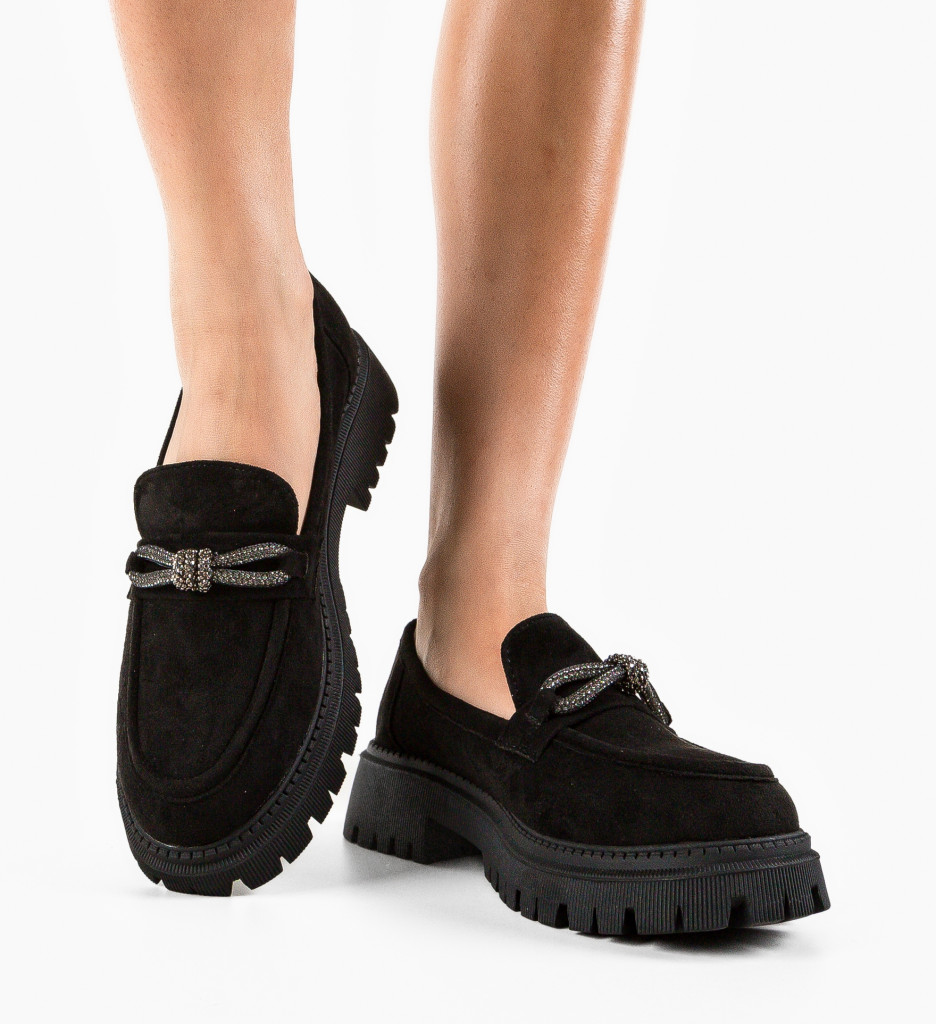 Pantofi Casual Dama Bovra Negri - Confort și Stil