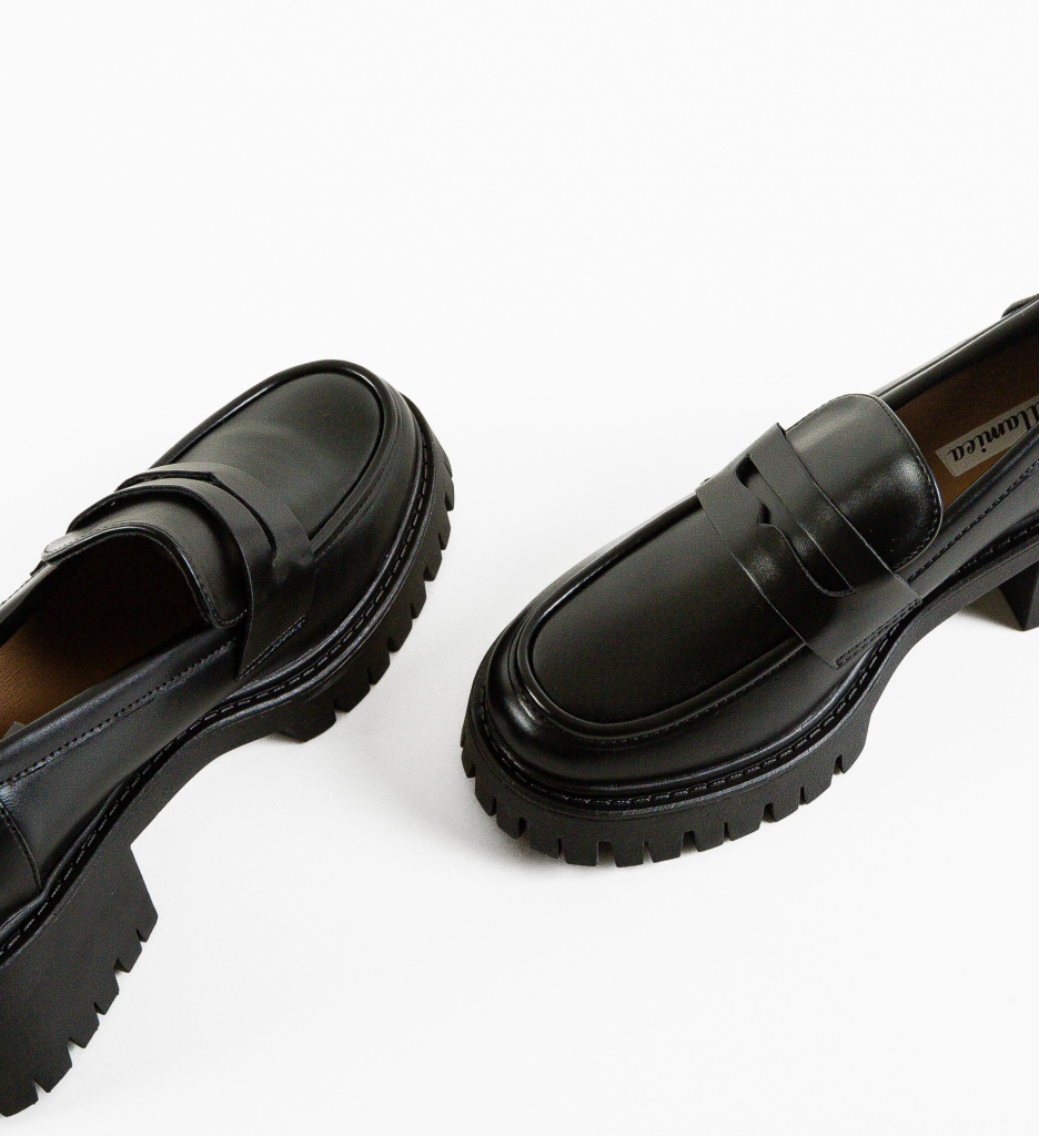 Pantofi Casual Minke Negri - Confort Stil - imagine 6